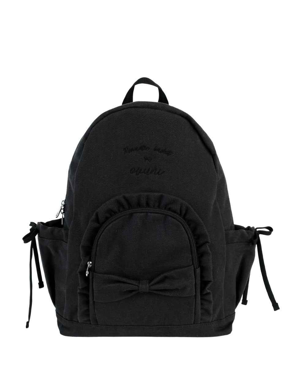 Ovuni Ruffle Ribbon Backpack_ Vintage Black
