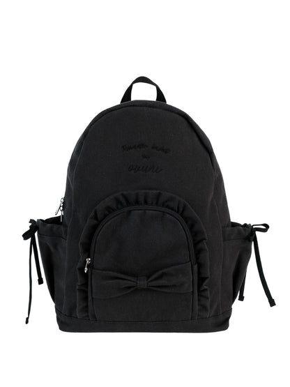 Ovuni Ruffle Ribbon Backpack_ Vintage Black