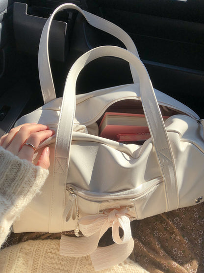 Ovuni Daily ribbon gym bag_cream