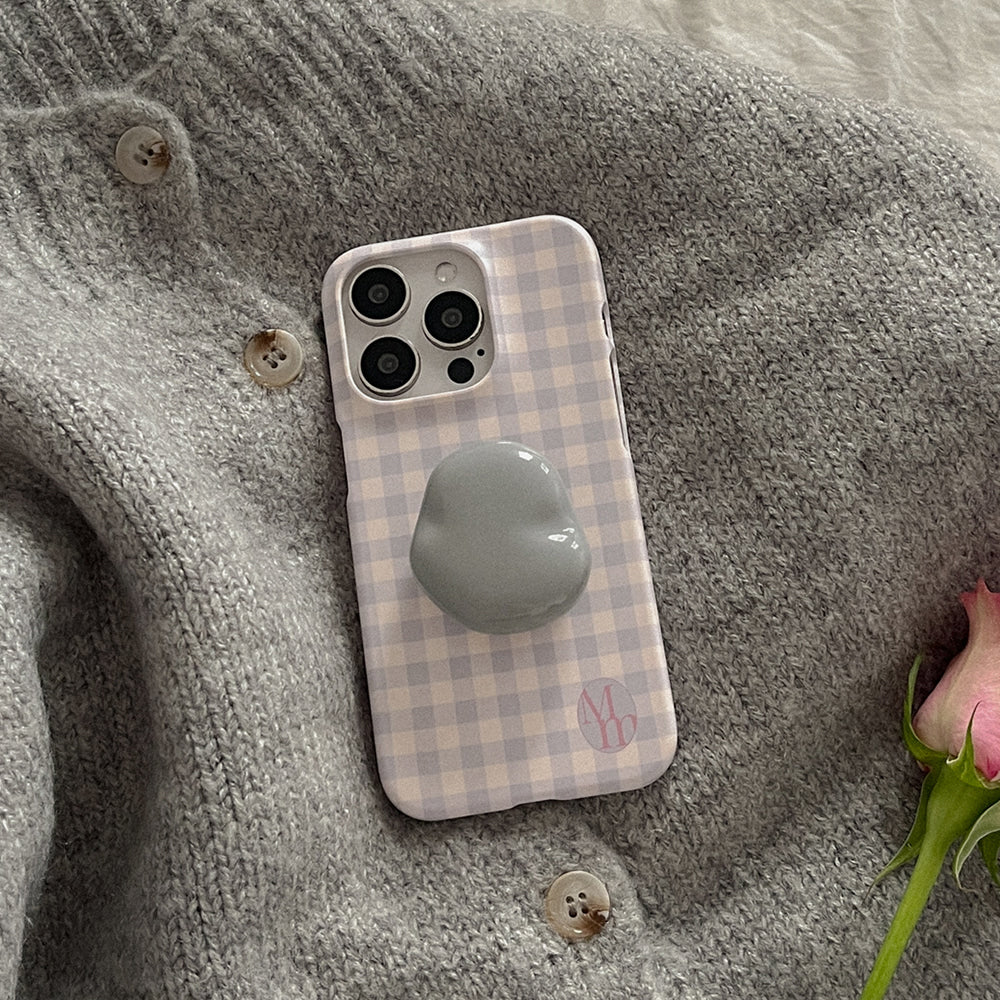 【加購Tok】[mm] Pastel Check Phone Case (Hard) (5色)