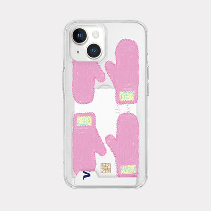 Keep Warm Mittens Phone Case (Clear/Tank Clear/Clear card storage)