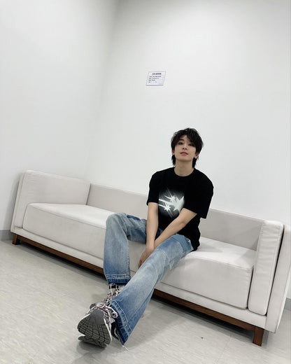 【SEVENTEEN Wonwoo同款】Nice Ghost Club Moving Symbok Tee [Black/White]