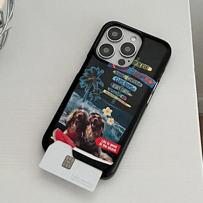 Dog Vacance Collage Phone Case (Hard/Card Storage)