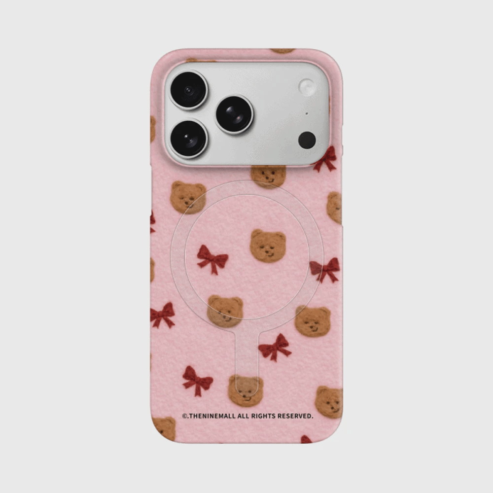 Felt Gummy Ribbon Phone Case (Hard/Card Storage/Magsafe)
