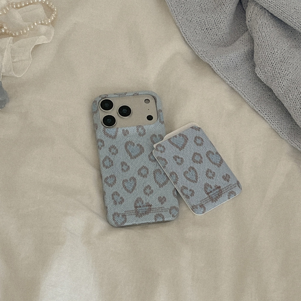 Lovely Leopard Fabric Phone Case (Hard/Card Storage/Magsafe)