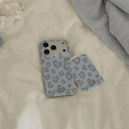Lovely Leopard Fabric Phone Case (Hard/Card Storage/Magsafe)