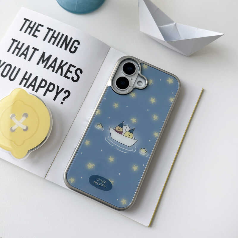 Second Morning Paper Ship Case (Glass Silver Bumper)