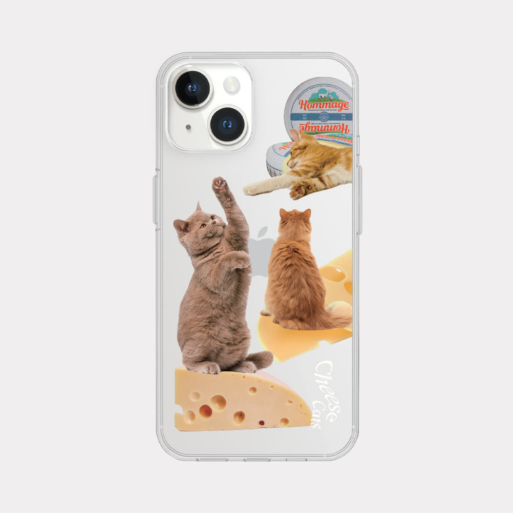 Cheese Cat Phone Case (Clear/Tank Clear/Clear card storage)