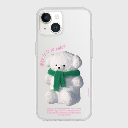 Puppy Snowman Phone Case (Clear/Tank Clear/Clear Card Storage)