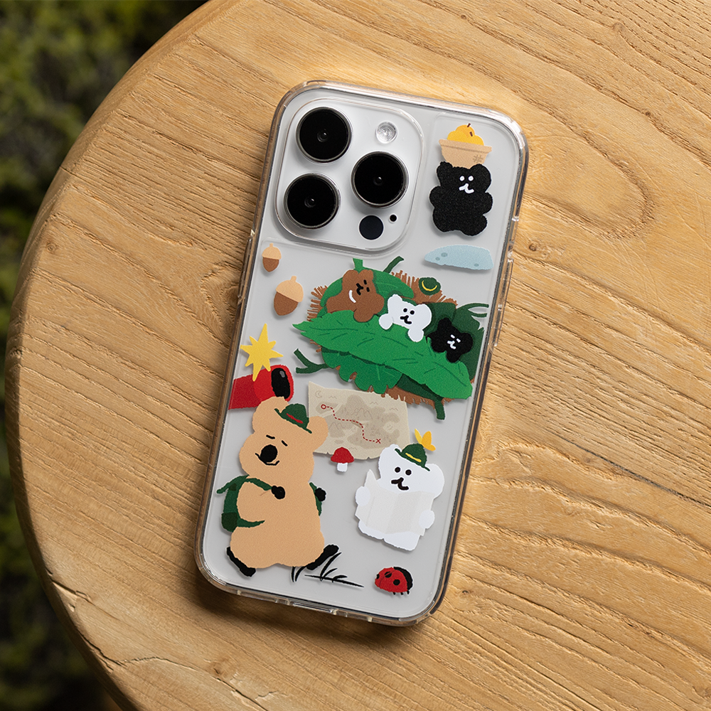 Dinotaeng Quokka & BOBO in the Woods Phone Case (Clear)