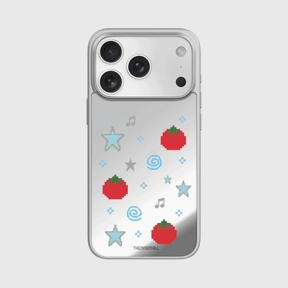 Tomato Pixel Phone Case (Mirror silver bumper case)