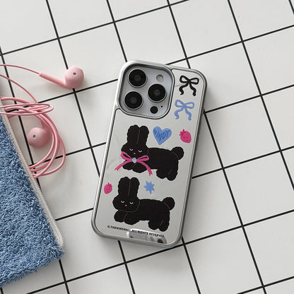 Pattern Black Windy Phone Case (Mirror silver bumper case)