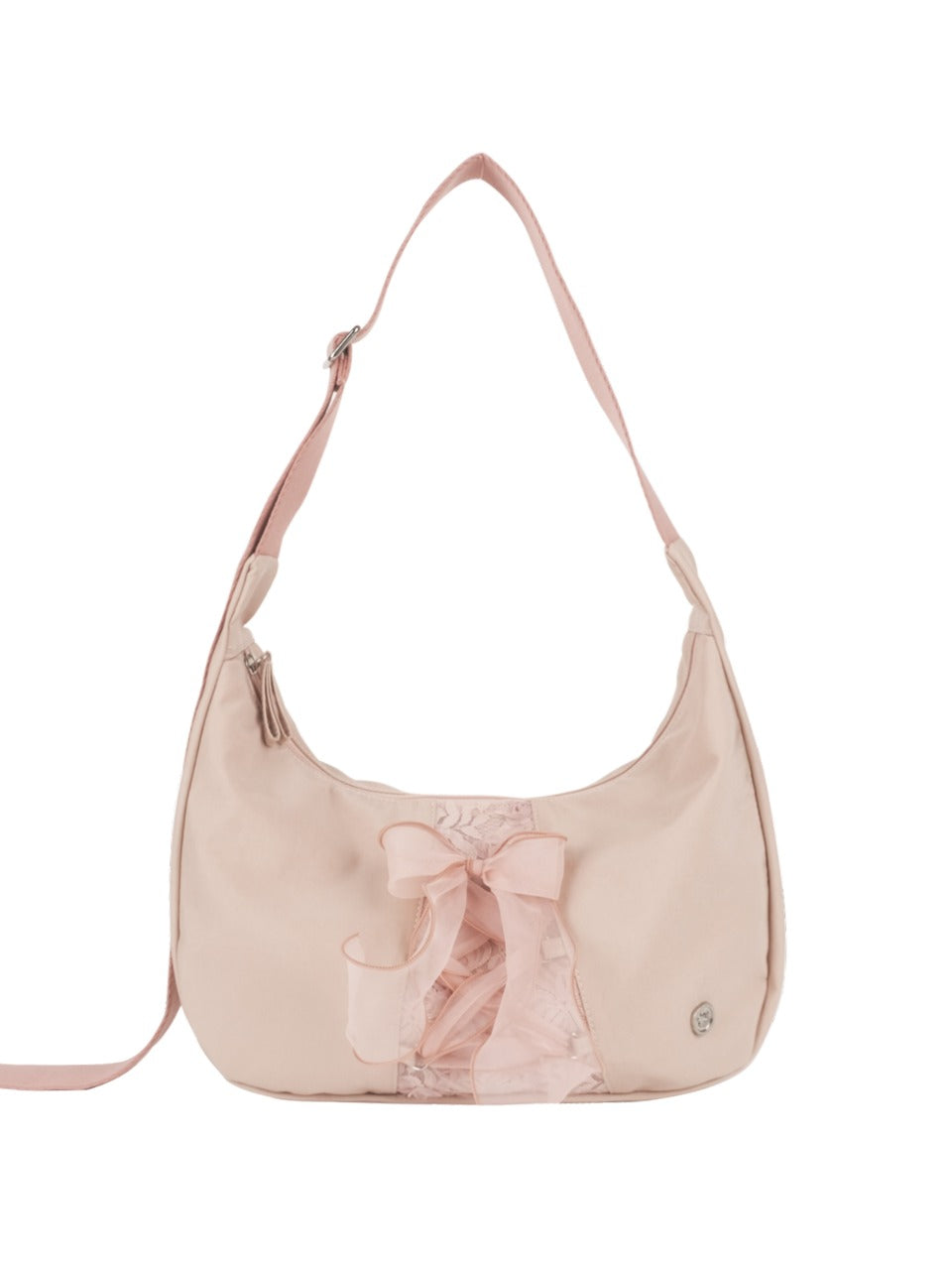 Ovuni Daily Ribbon Hobo Bag_Nude Pink