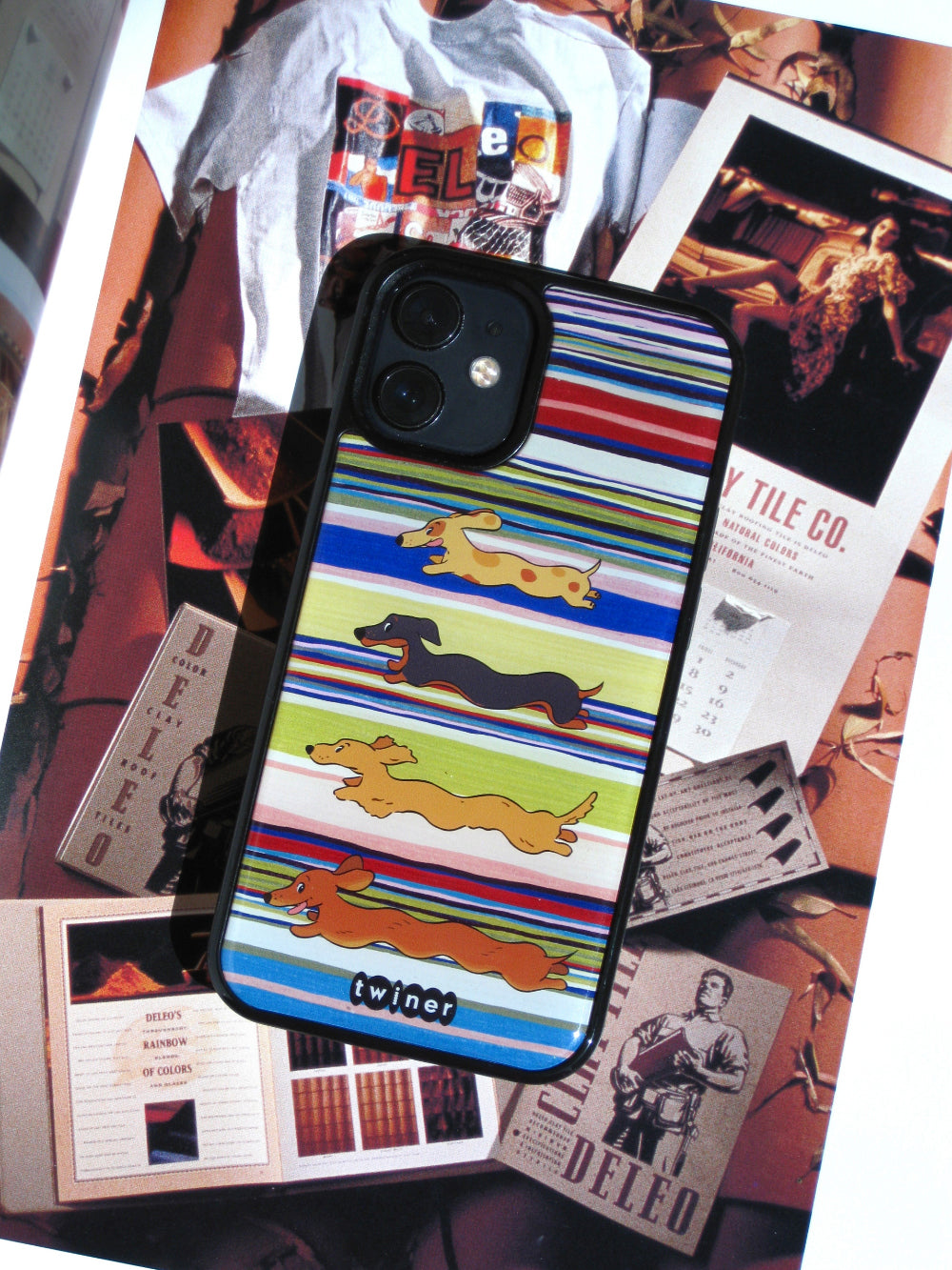 Twiner Dachshund Phone Case (Epoxy)