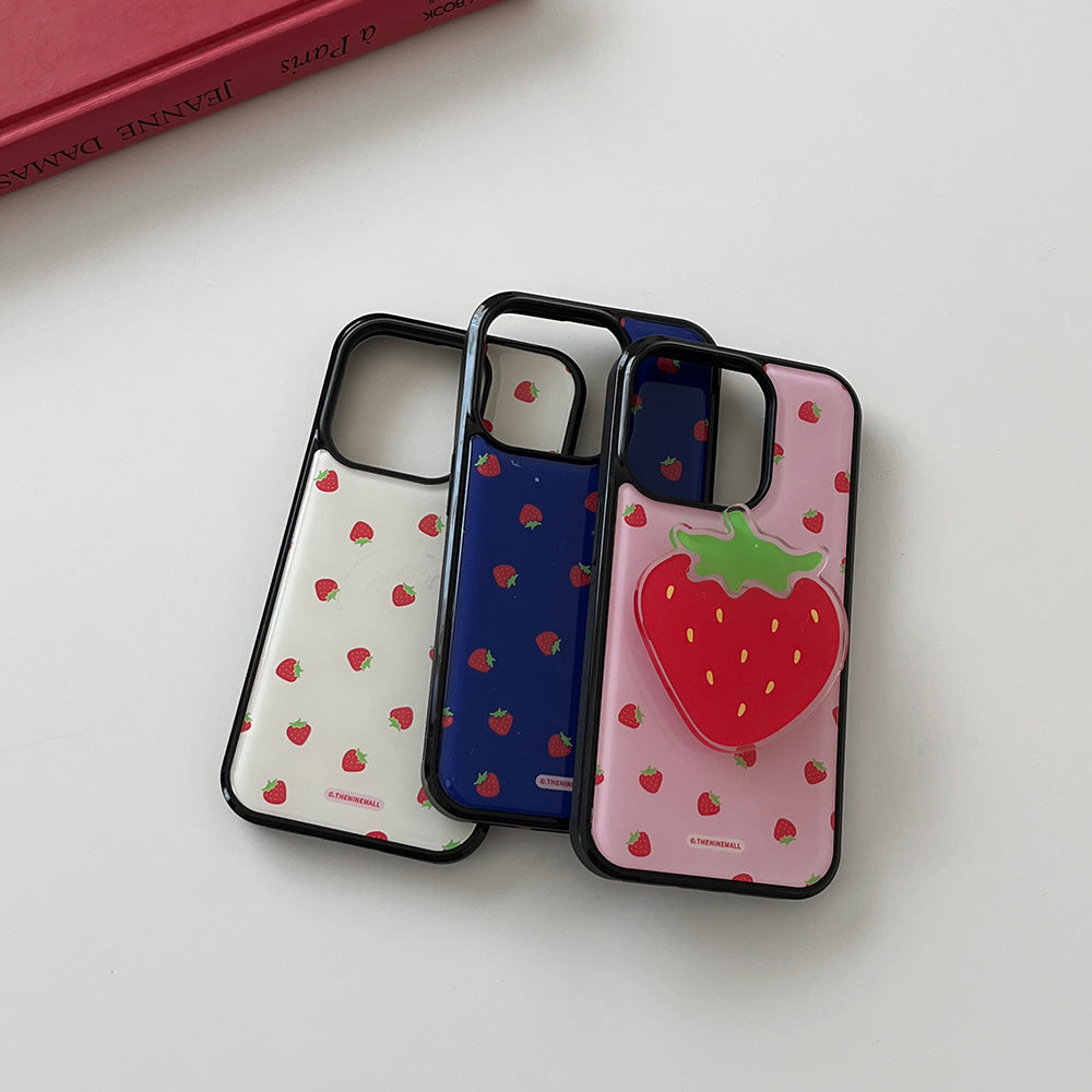 【Set】Mini Strawberry Pattern (Epoxy Bumper) + Acrylic Tok