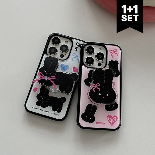 【Set】Pattern Black Windy (Epoxy Bumper) + Acrylic Tok