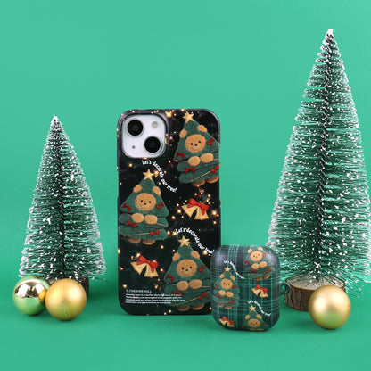 Pattern Tree Gummy Phone Case (Hard/Card Storage)