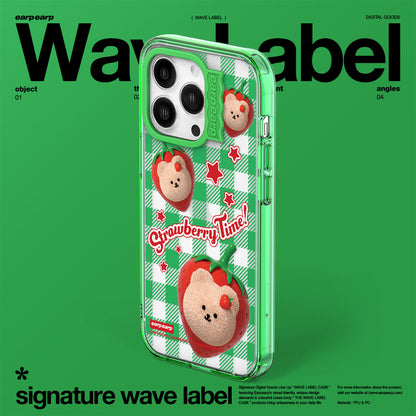 STRAWBERRY COVY-GREEN (Wave Label Clear Case)