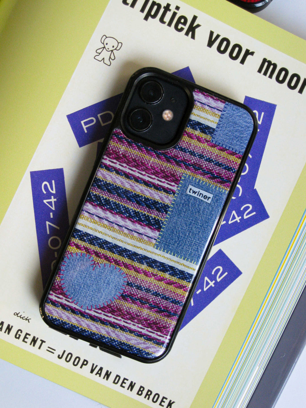 [Pre-order] Twiner Patchwork Jeans Phone Case (Epoxy)