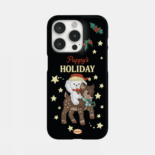 Puppys Holiday Ride Phone Case (Hard/Card Storage/Magsafe)