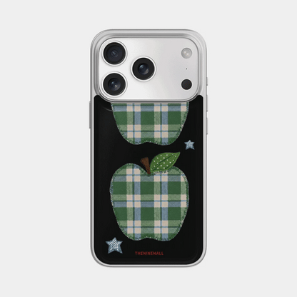 Vintage Gingham Patch Phone Case (Silver bumper)