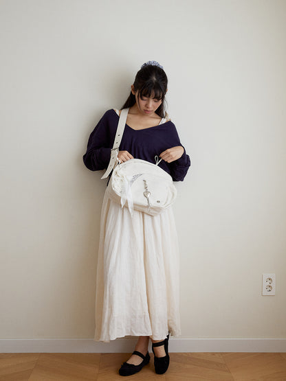 Ovuni Romantique Sneaker Crossbody Bag_Ivory