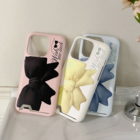 Big Wish Ribbon Phone Case (Hard/Card Storage) (3色)