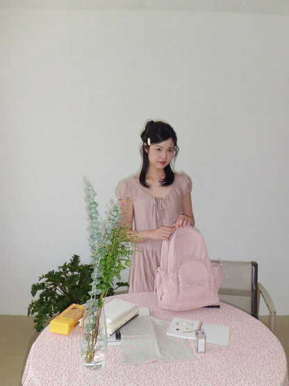 Ovuni Ruffle ribbon backpack_pink