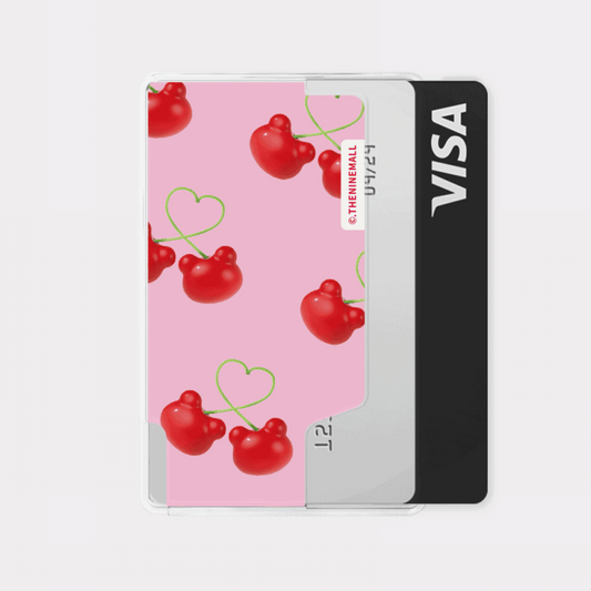 Theninemall Cherry Face Gummy Magsafe Card Zip
