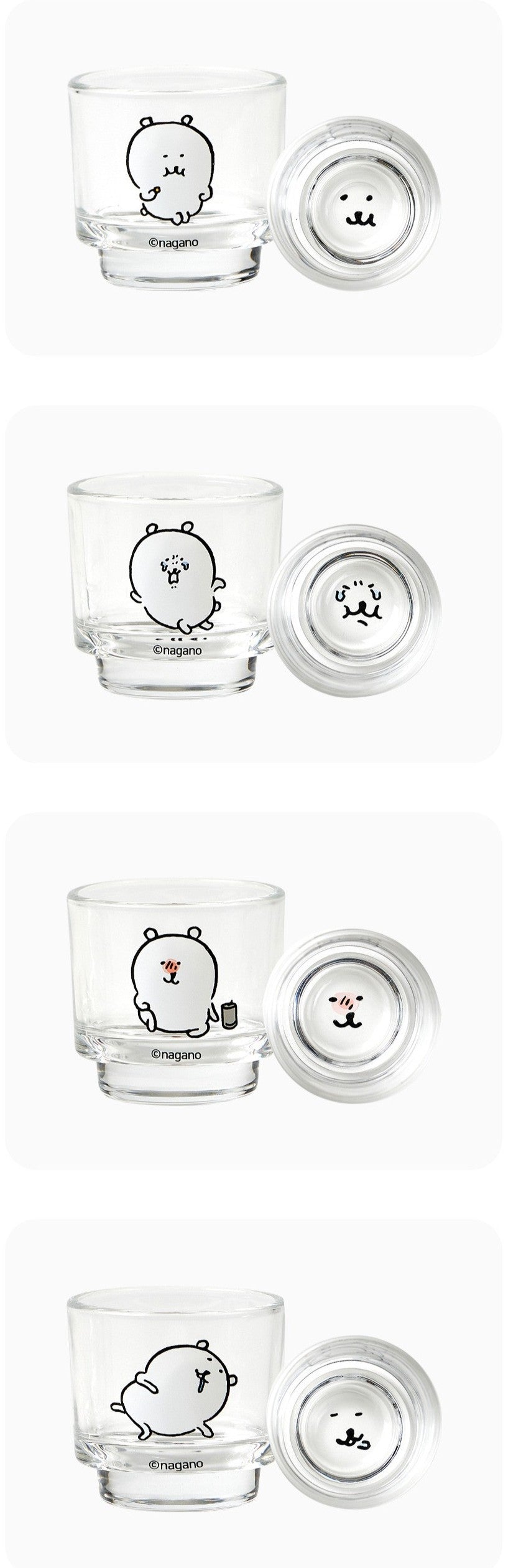 Joke Bear Mini Glass Cup Set 燒酒杯