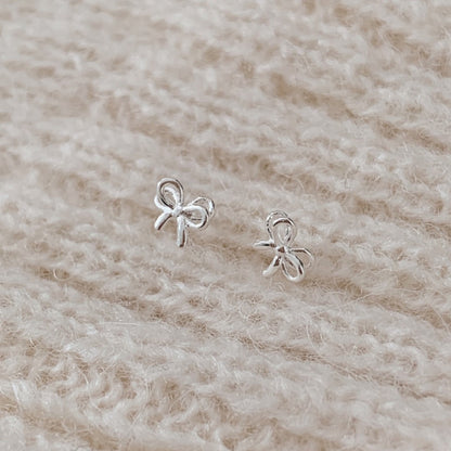 [Silver925] Harmony Ribbon Mini Earrings 蝴蝶結耳環 (4款)