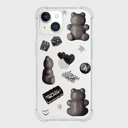 Black Object Sticker Phone Case (Clear/Tank Clear/Clear Card Storage)