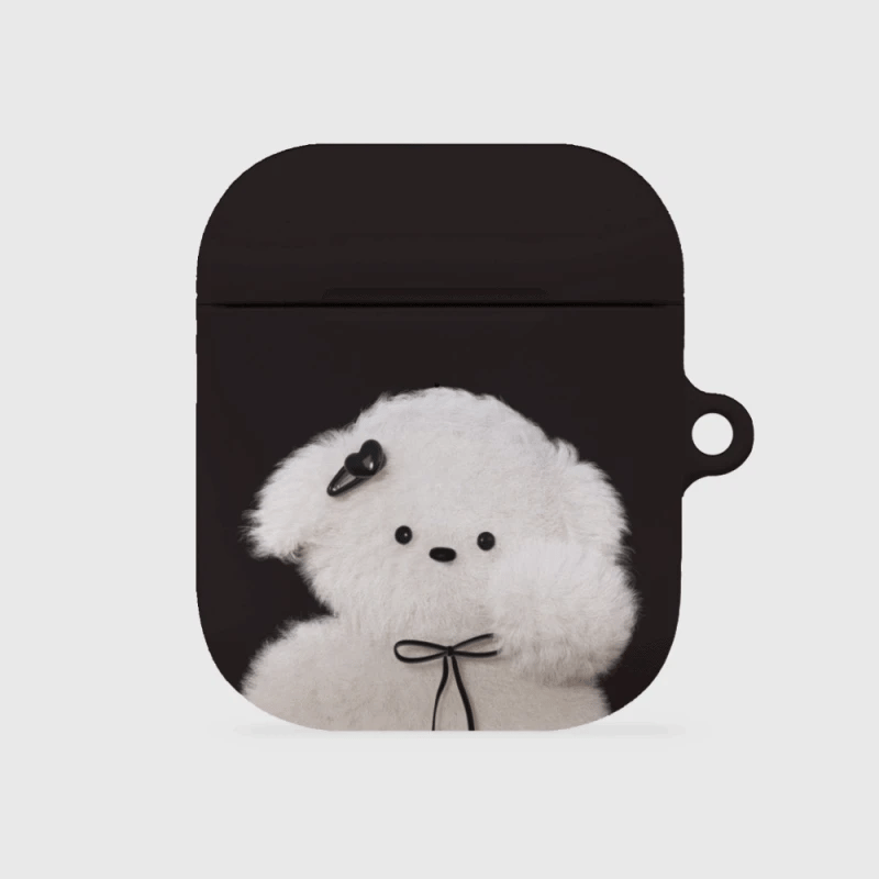 Puppys Black Ribbon Airpods Case (Hard 硬殼)