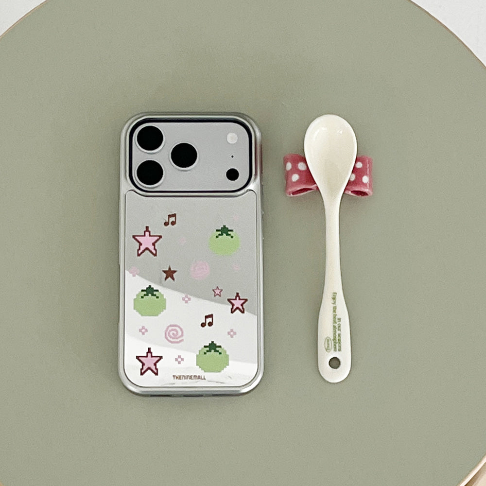 Tomato Pixel Phone Case (Mirror silver bumper case)