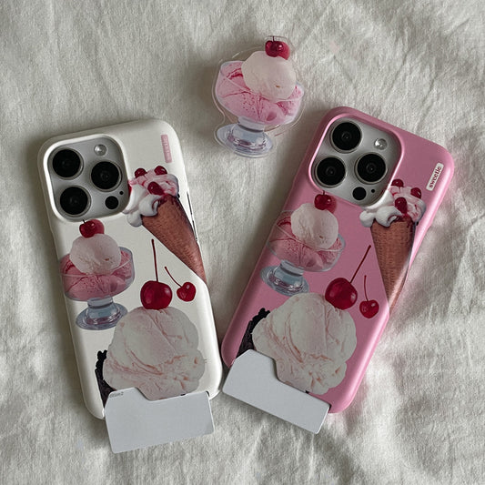 Sweet Cherry Phone Case (Hard/Card Storage) (2色)