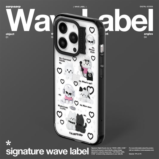 CHICHI COLLECTION-BLACK (Wave Label Clear Case)