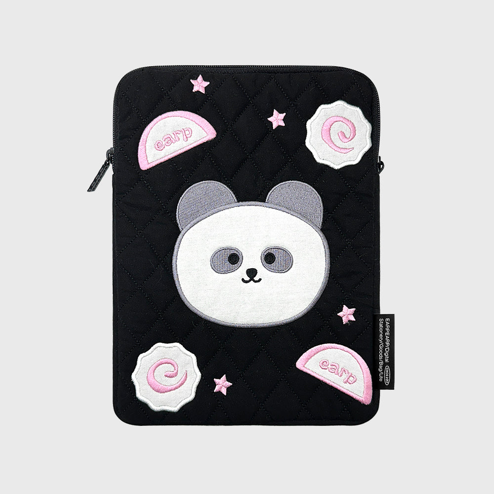 COTTON PANDA-BLACK IPAD POUCH (11 inch)