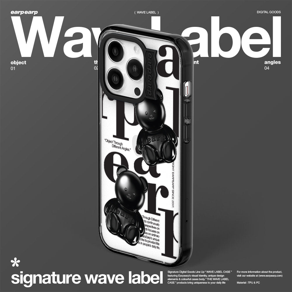 FACO OBJECT-BLACK (Wave Label Clear Case)