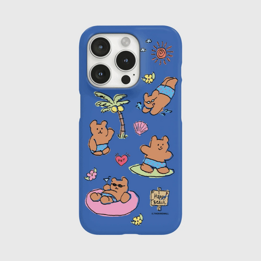 Happy Beach Pattern Phone Case (Hard/Card Storage/Magsafe)