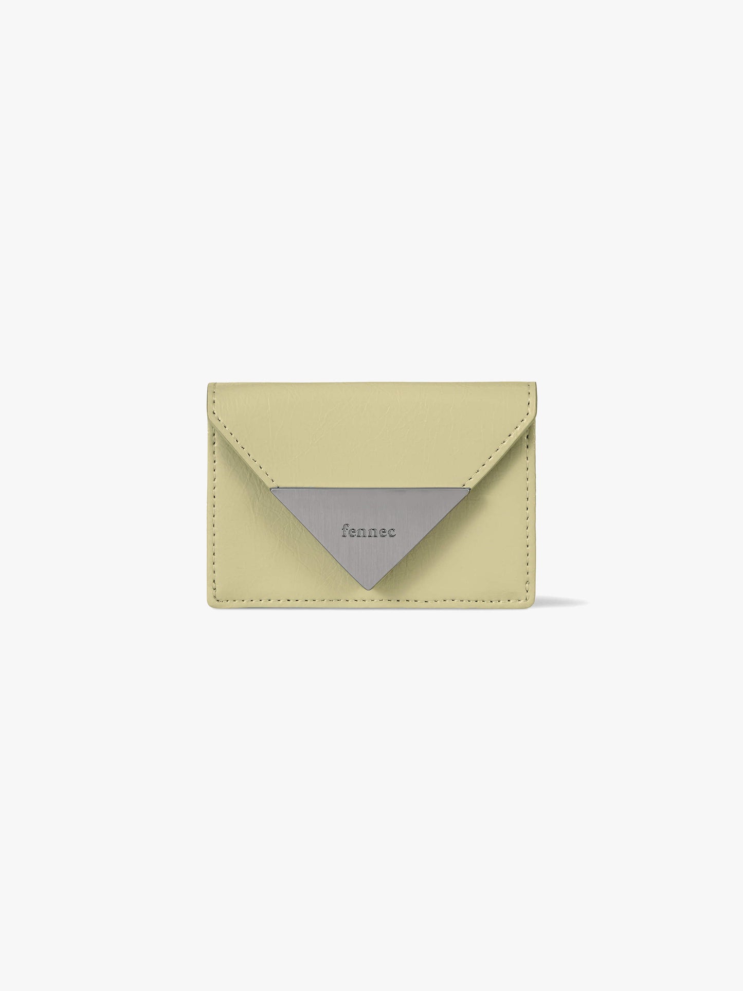 [27/11韓國出貨] Fennec Crinkle Triangle Triple Wallet - Soft olive