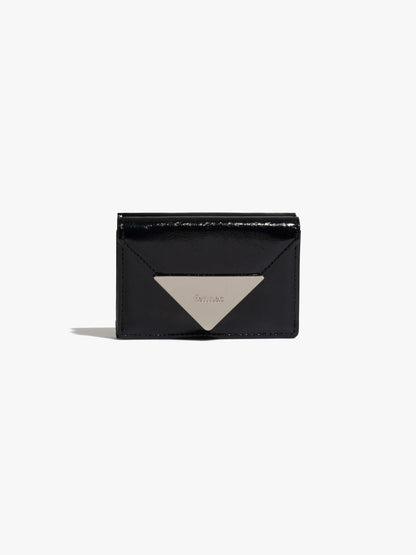Fennec Crinkle Triangle Triple Wallet - Black