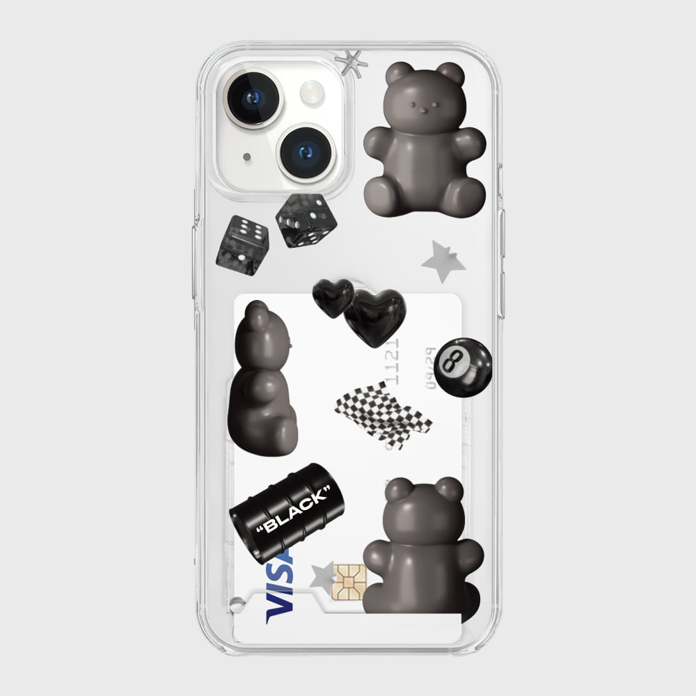 Black Object Sticker Phone Case (Clear/Tank Clear/Clear Card Storage)