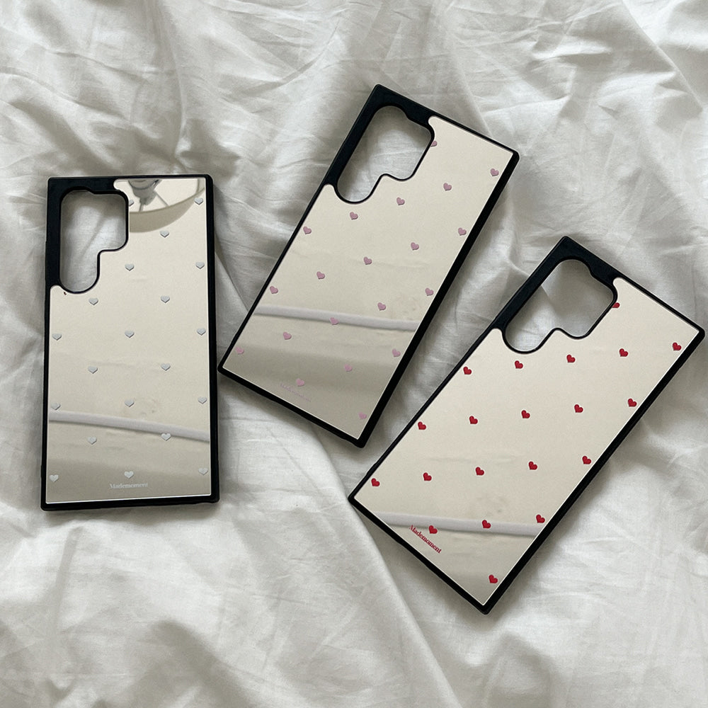 Small Heart Pattern Mirror Bumper Case (鏡面殼) (6色)