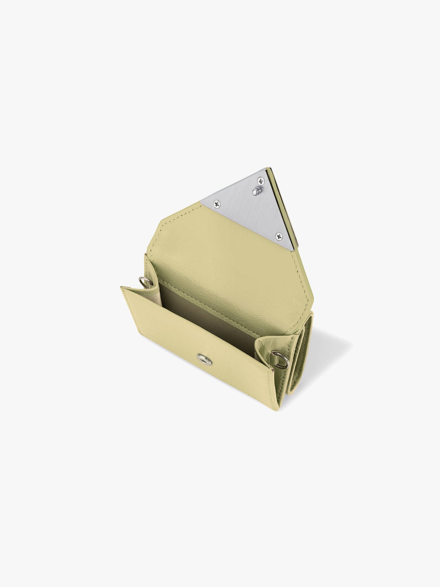 [27/11韓國出貨] Fennec Crinkle Triangle Triple Wallet - Soft olive