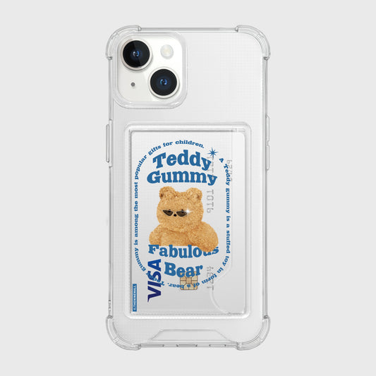 Round Fabulous Bear Phone Case (Card Pocket)