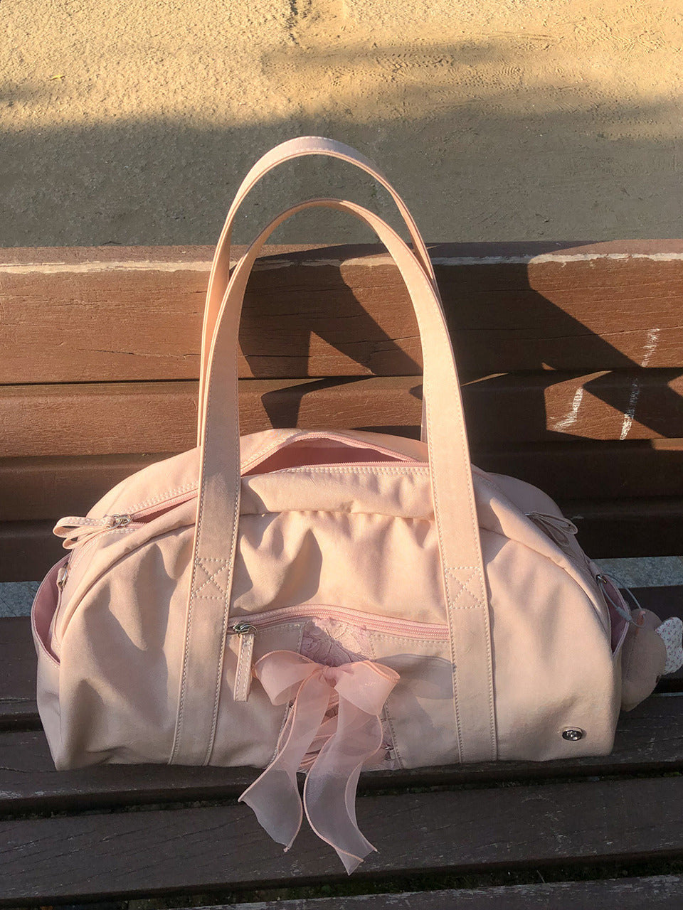 Ovuni Daily ribbon gym bag_nude pink