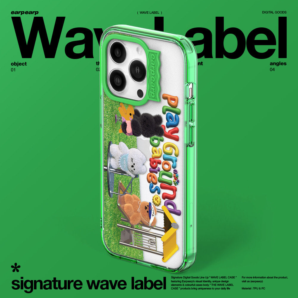 PLAY GROUND-GREEN (Wave Label Clear Case)