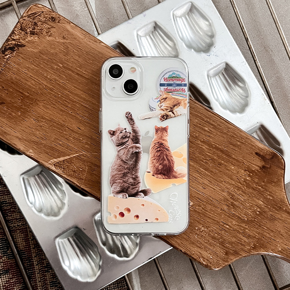 Cheese Cat Phone Case (Clear/Tank Clear/Clear card storage)