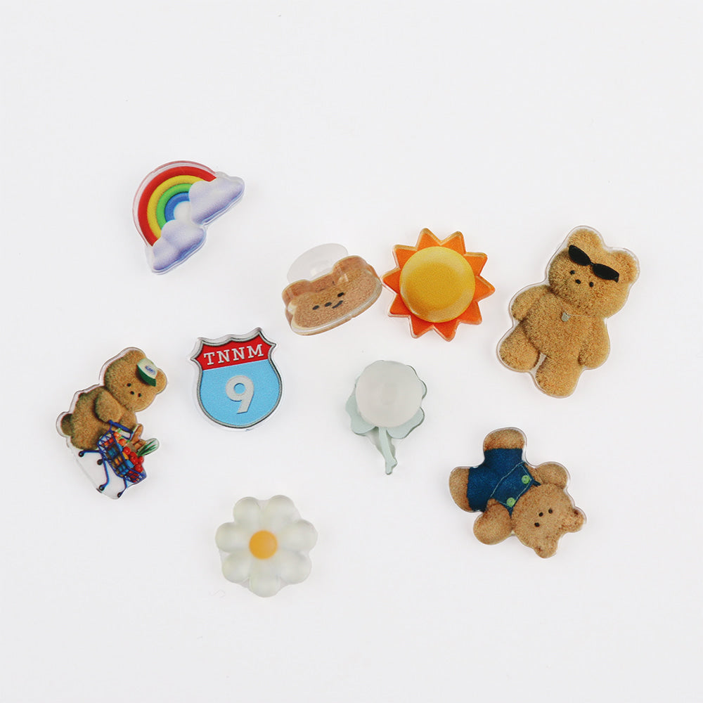 Theninemall Gummy Acrylic Charm Set (9P) /Jibbitz 鞋扣