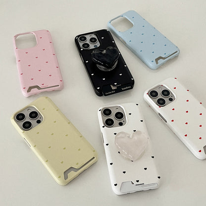 Small Heart Pattern Phone Case (Hard/Card Storage) (6色)